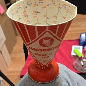 Messbecher Vintage Red & White Measuring Cup. Made In Germany By LUCHS